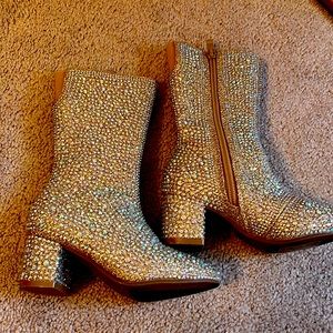 Diamond studded boots